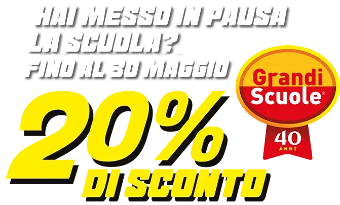 Fino al 7 marzo 20% di sconto