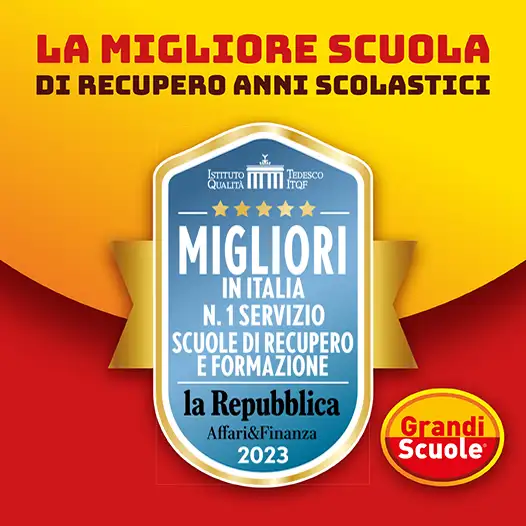 Certificazione ‘La migliore scuola di recupero e formazione’ di La Repubblica 2023